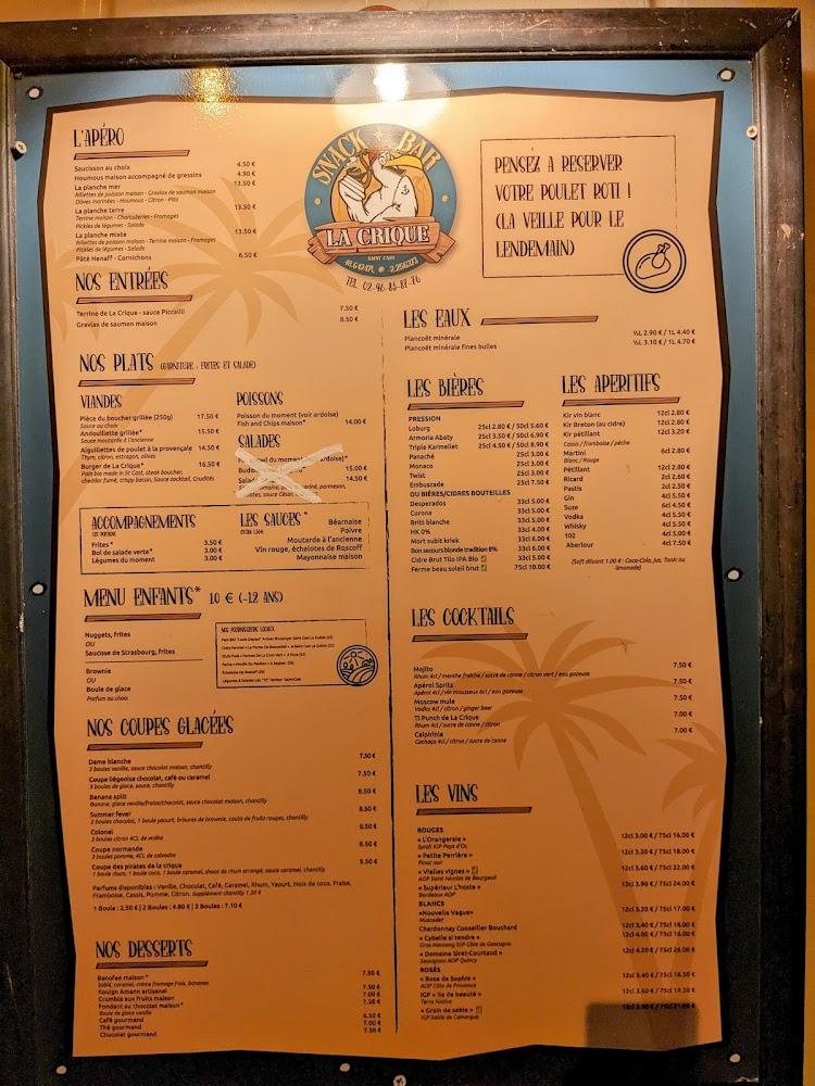 La Crique - Menu Image 3